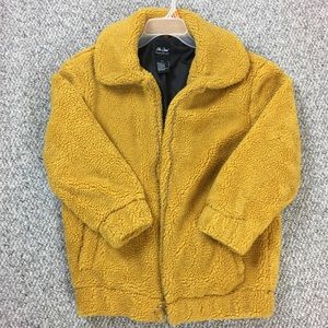 Yellow Plush Teddy Jacket